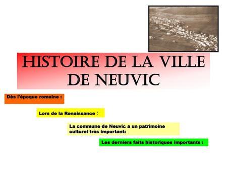 Histoire de la ville de Neuvic