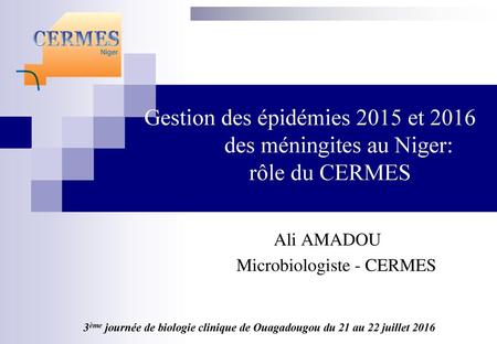 Ali AMADOU Microbiologiste - CERMES