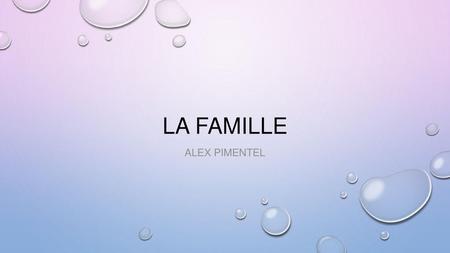 La Famille Alex Pimentel.