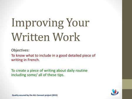Improving Your Written Work