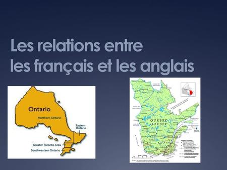 Les relations entre les français et les anglais