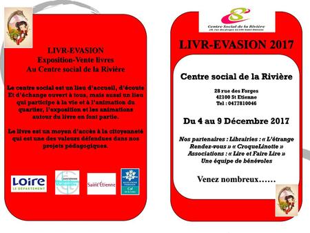 LIVR-EVASION 2017 Centre social de la Rivière Du 4 au 9 Décembre 2017