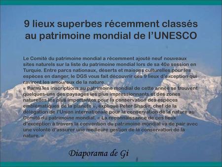 9 lieux superbes récemment classés au patrimoine mondial de l’UNESCO