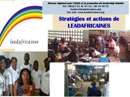 Stratégies et actions de LEADAFRICAINES