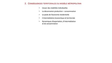 Conséquences territoriales du modèle métropolitain
