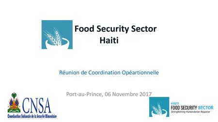 Food Security Sector Haiti