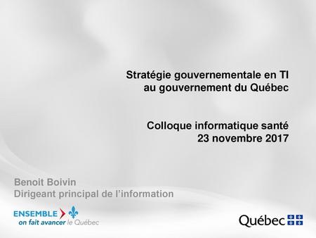 Stratégie gouvernementale en TI au gouvernement du Québec