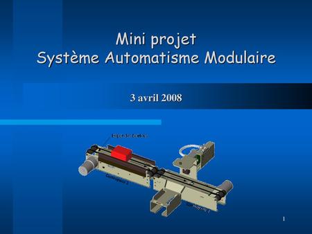 Mini projet Système Automatisme Modulaire