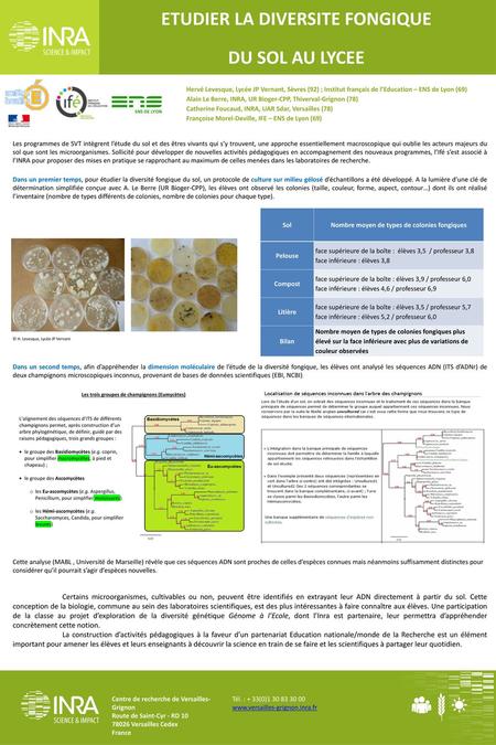 ETUDIER LA DIVERSITE FONGIQUE DU SOL AU LYCEE