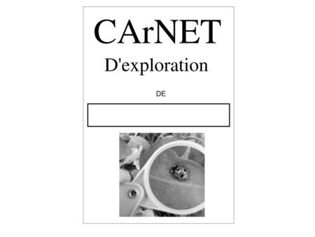 CArNET D'exploration DE.