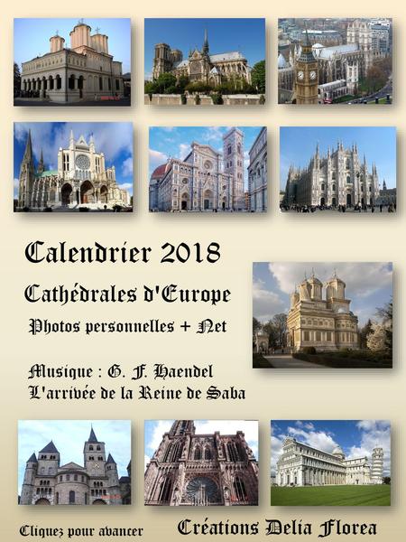 Calendrier 2018 Cathédrales d'Europe Créations Delia Florea