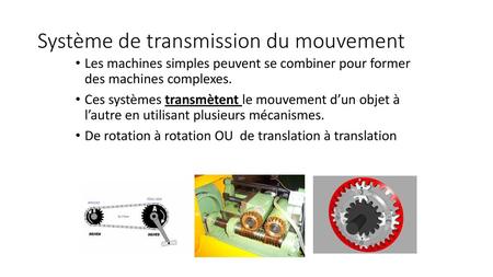 Système de transmission du mouvement