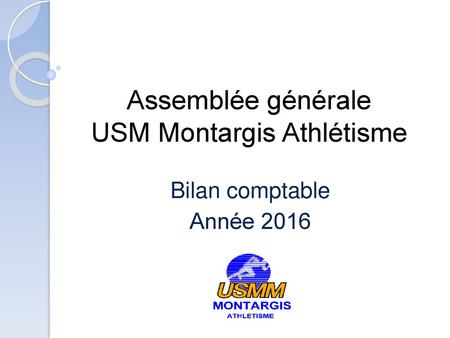 Assemblée générale USM Montargis Athlétisme