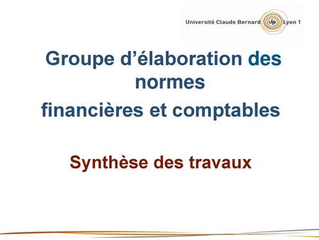 Groupe d’élaboration des normes financières et comptables