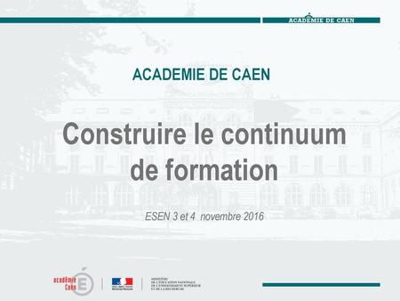 Construire le continuum de formation