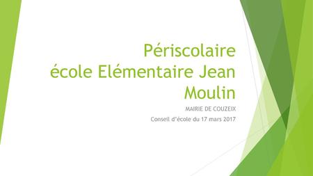 Périscolaire école Elémentaire Jean Moulin