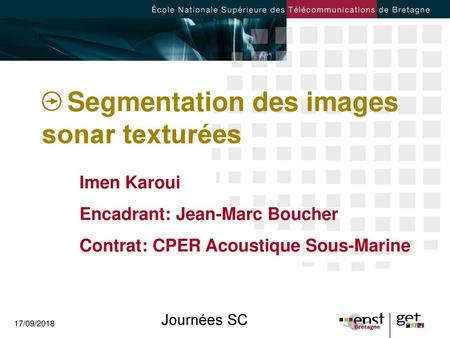 Segmentation des images sonar texturées