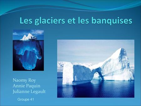 Les glaciers et les banquises