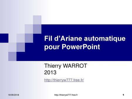 Fil d’Ariane automatique pour PowerPoint