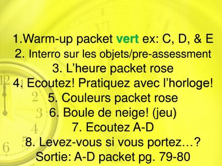 1.Warm-up packet vert ex: C, D, & E