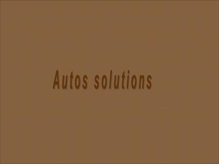 Autos solutions.