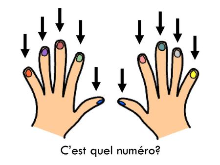 C’est quel numéro? Count the numbers with pupils.