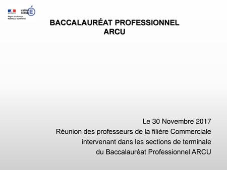 BACCALAURÉAT PROFESSIONNEL ARCU