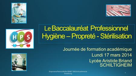 Le Baccalauréat Professionnel Hygiène – Propreté - Stérilisation