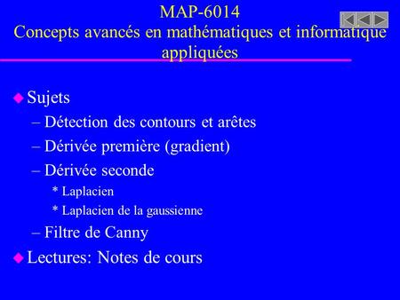 MAP-6014 Concepts avancés en mathématiques et informatique appliquées