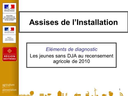 1 Assises de l’Installation Eléments de diagnostic Les jeunes sans DJA au recensement agricole de 2010.