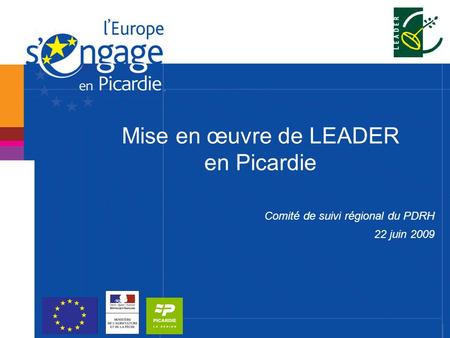 Mise en œuvre de LEADER en Picardie