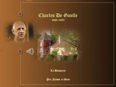 Charles De Gaulle 1890-1970 La Boisserie Par Nanou et Stan.