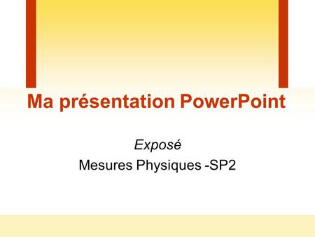 Ma présentation PowerPoint