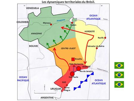 Les dynamiques territoriales du Brésil.