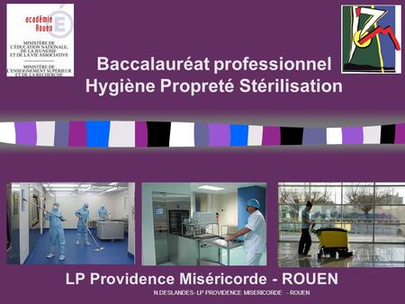 Baccalauréat professionnel Hygiène Propreté Stérilisation
