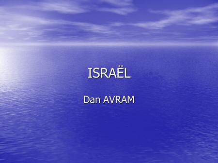 ISRAËL Dan AVRAM.