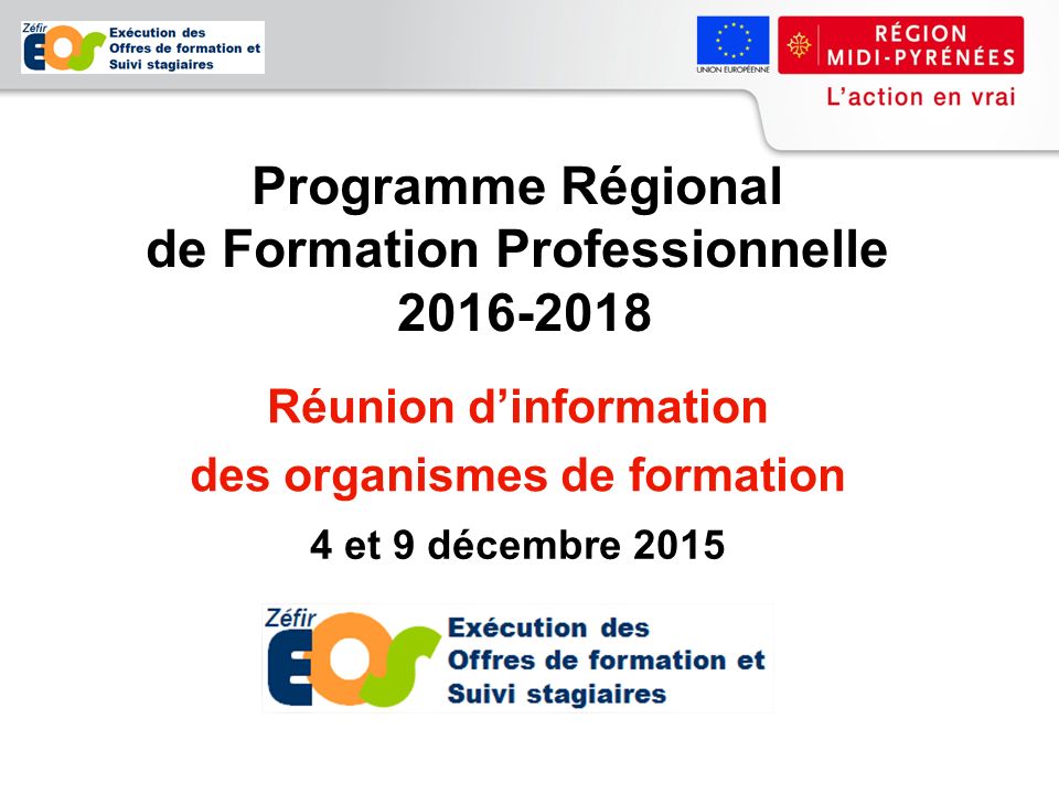 programme de formation professionnelle