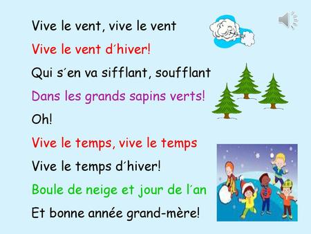 Chanson de Noël: « Vive le vent! » - ppt télécharger