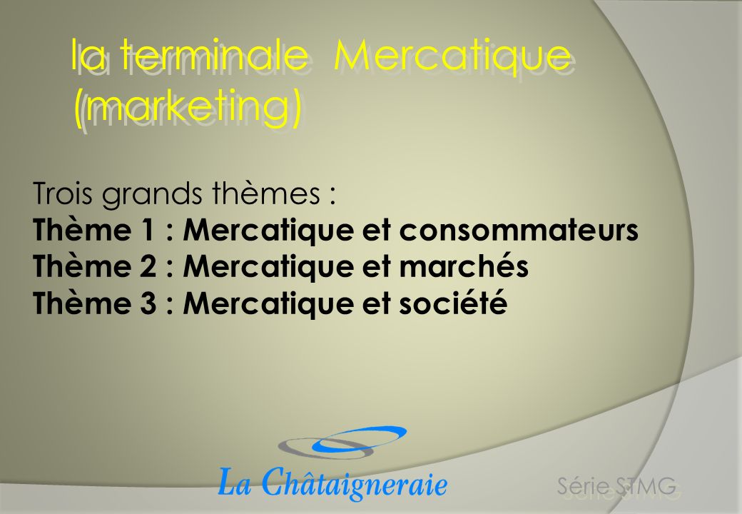 la terminale Mercatique (marketing)