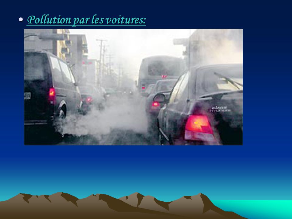 Pollution par les voitures: