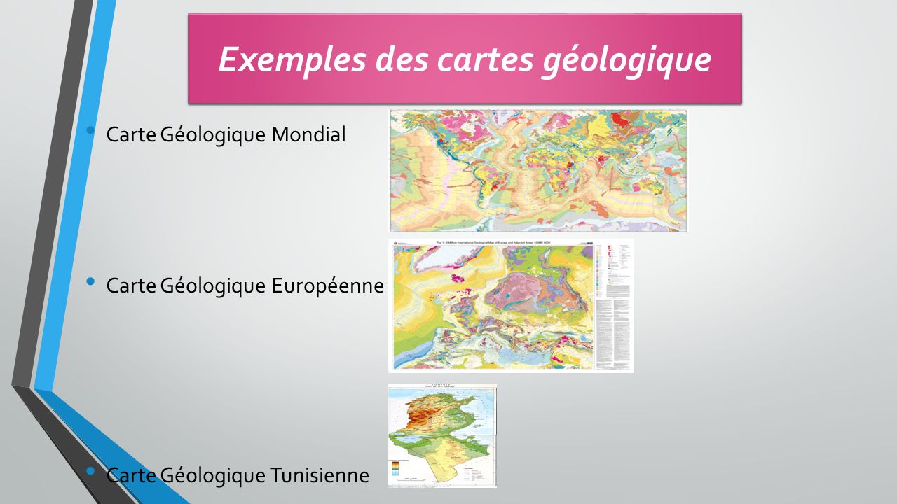 Exemples des cartes géologique