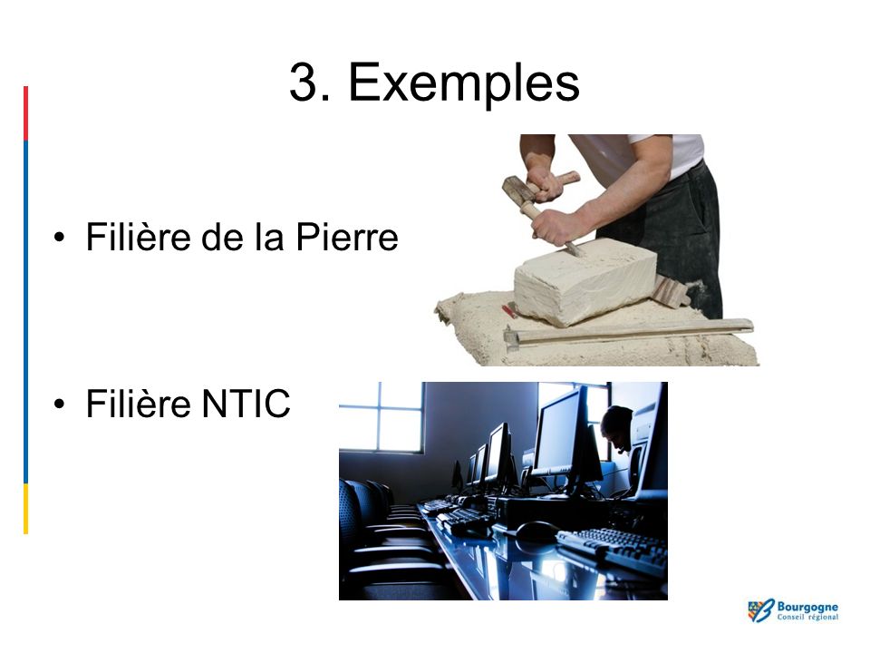 3. Exemples Filière de la Pierre Filière NTIC