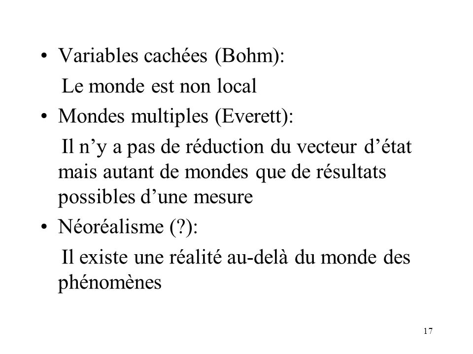 Variables cachées (Bohm):