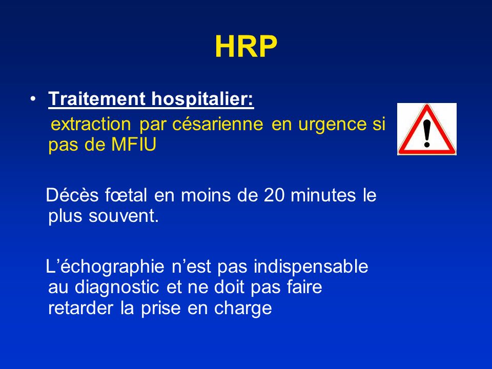 HRP Traitement hospitalier: