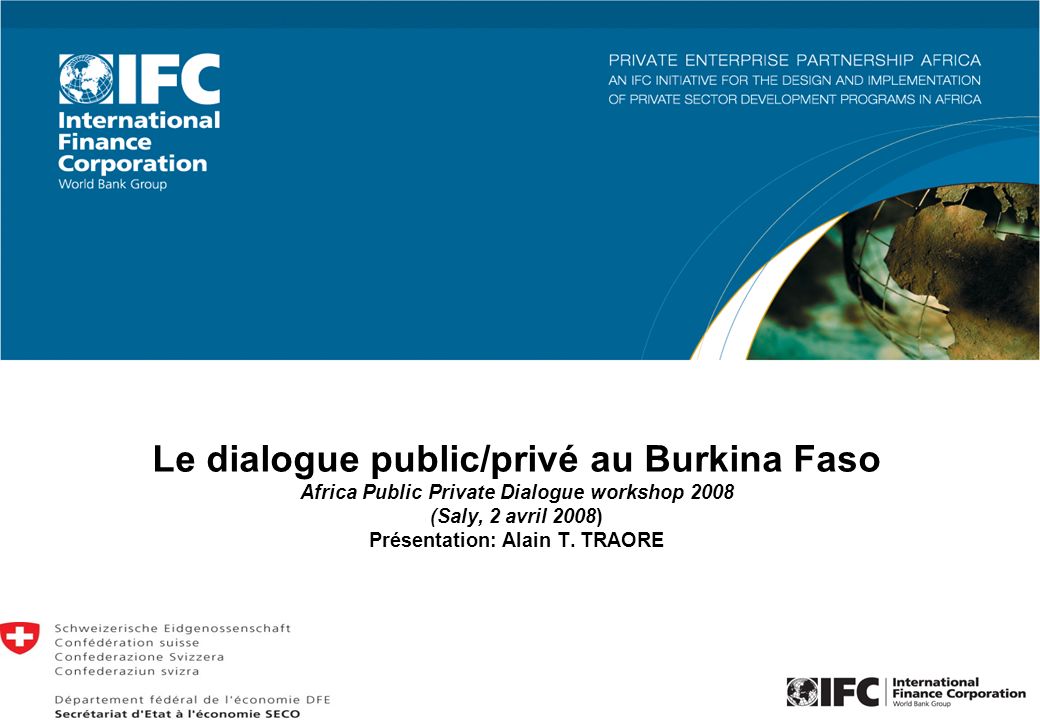 Le dialogue public/privé au Burkina Faso