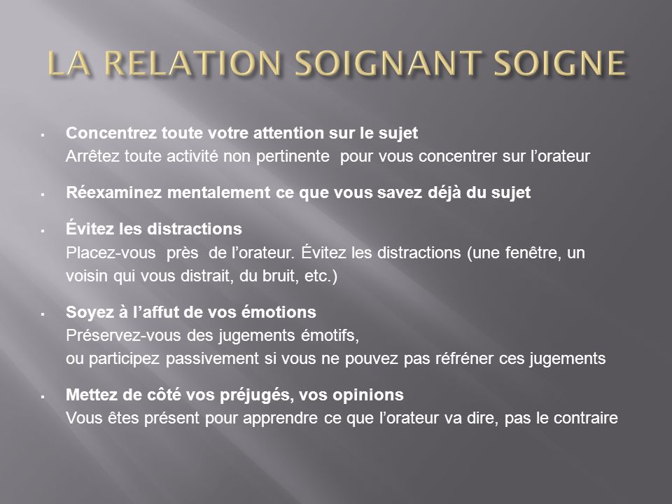 Empathie Et Relation Soignant Soigné