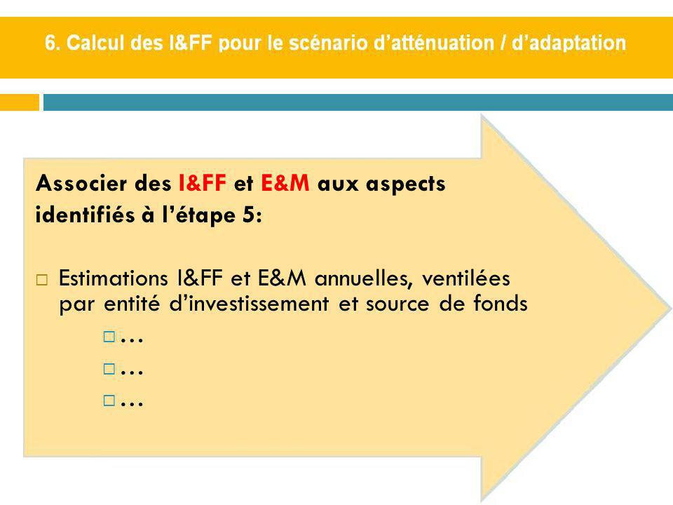 Associer des I&FF et E&M aux aspects identifiés à l’étape 5: