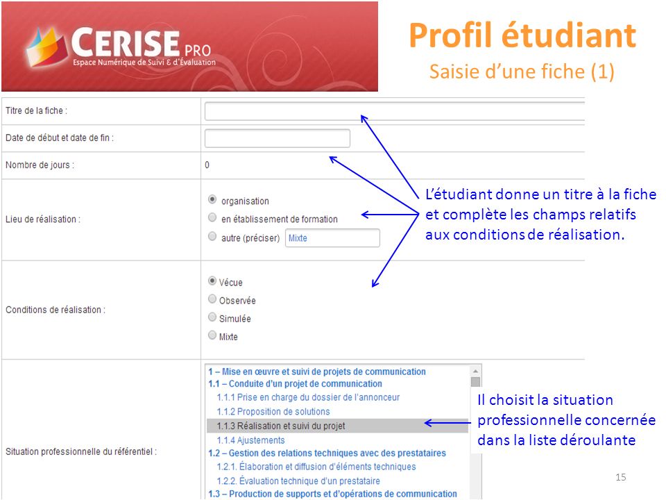 Exemple Fiche Cerise Pro