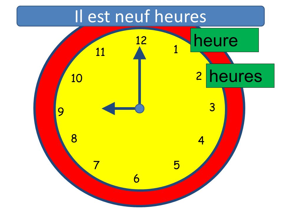 Il est neuf heures heure heures