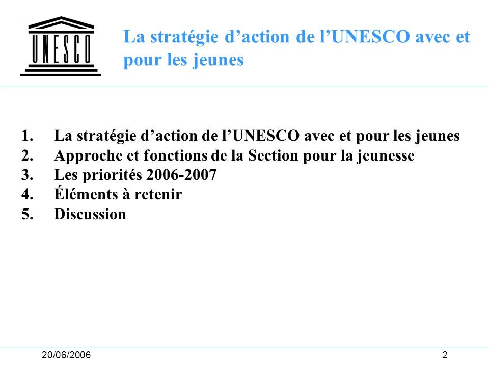 La stratégie d’action de l’UNESCO avec et pour les jeunes